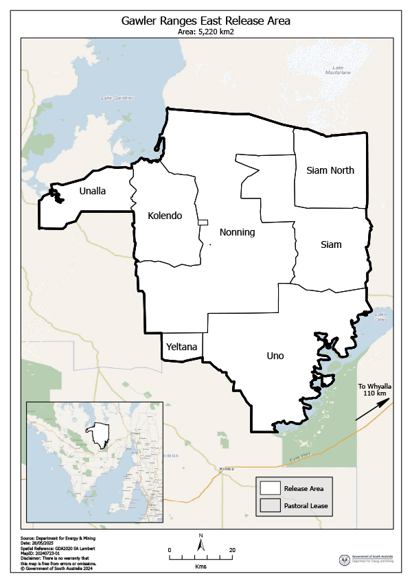 gawler ranges east release area