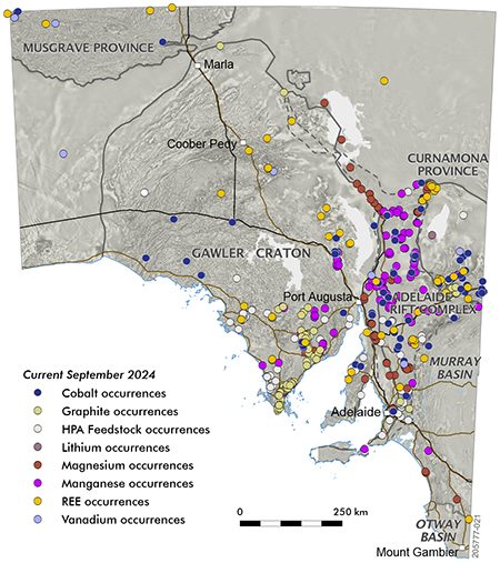 Critical minerals map