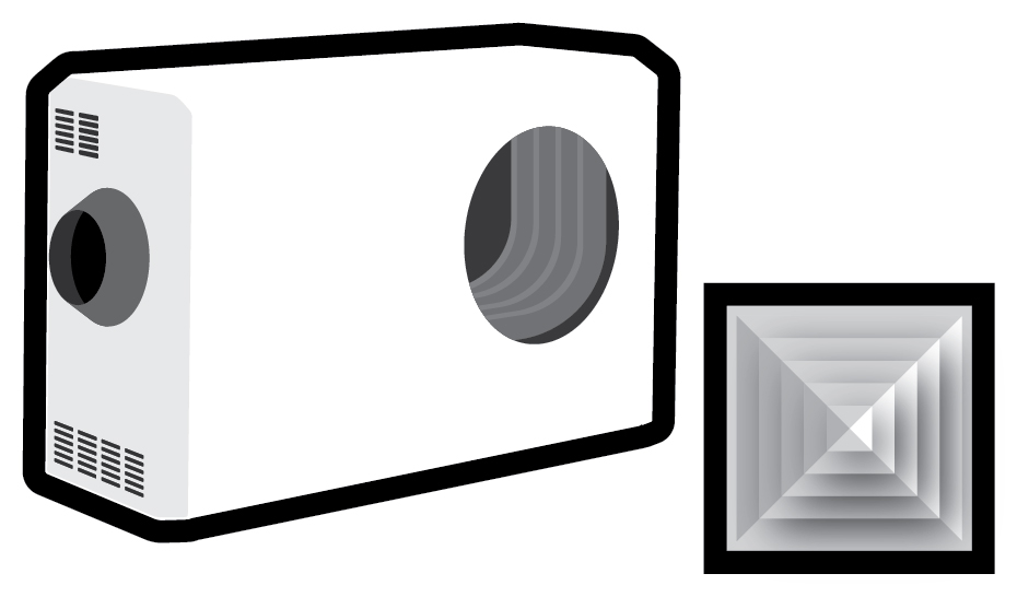 Zone ducted gas heating