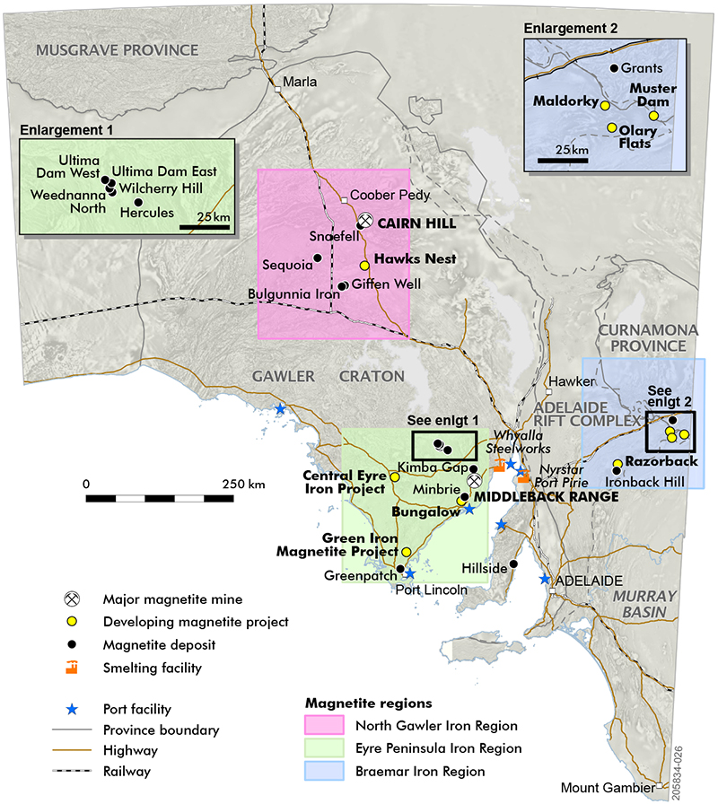 Magnetite resource map