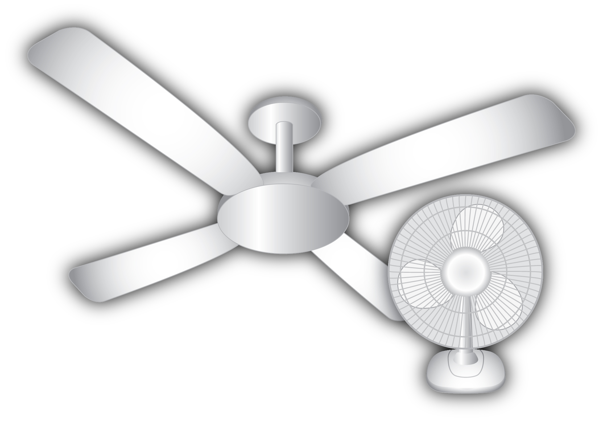 Ceiling and portable fans