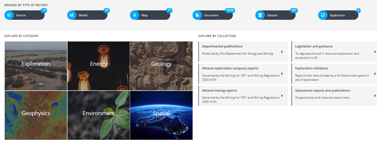 Screenshot of browse by record